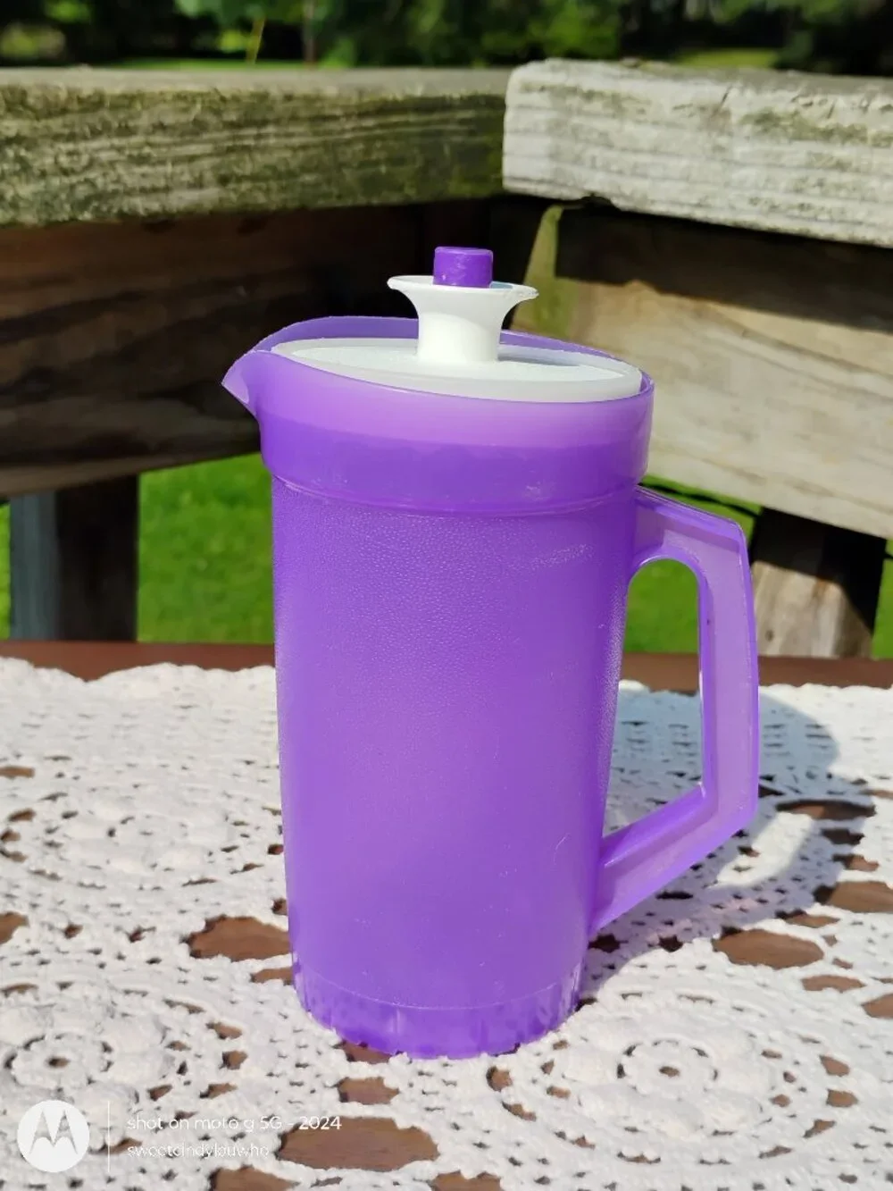Tupperware Toys grape purple mini party set pitcher with classic push button lid